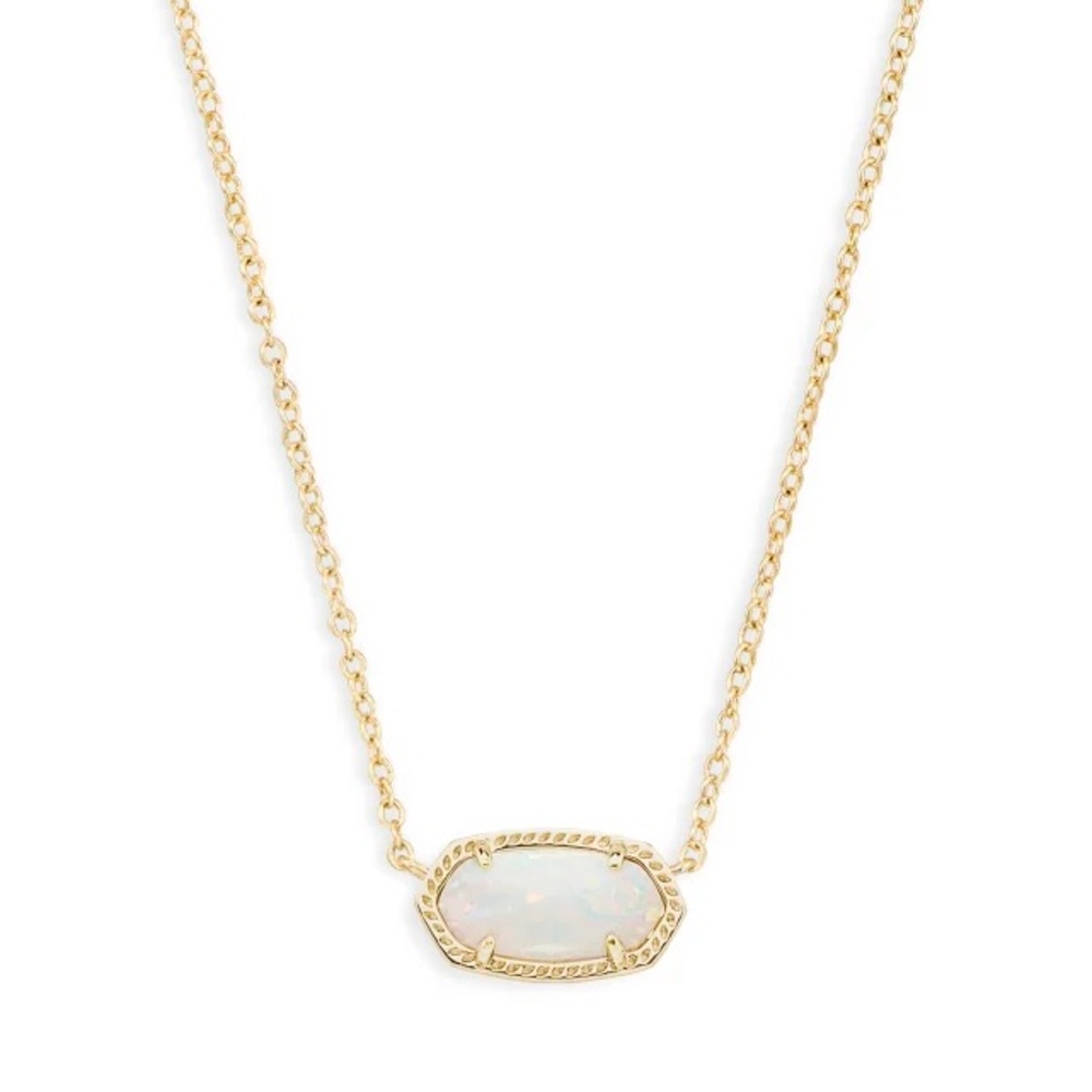 Kendra Scott White and Gold Elisa Necklace